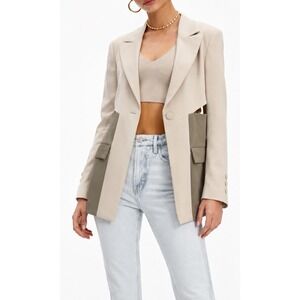 Good American Cut Out Blazer Peyote Size 2 M NWT $219